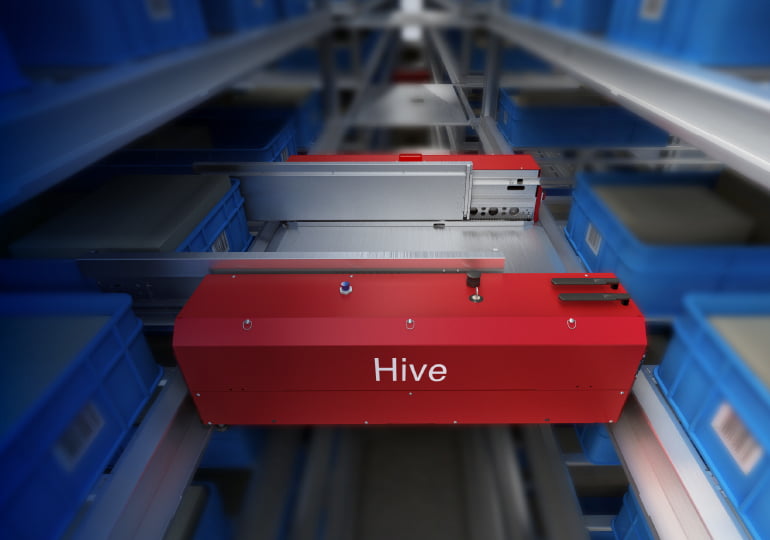 倉庫内ロボットストレージシステム「Hive」シャトル箇所